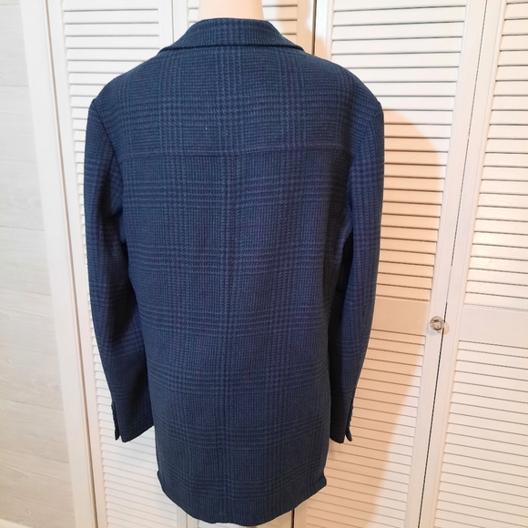 Alan flustered plaid wool blend coat jacket sz large - Picture 7 of 7